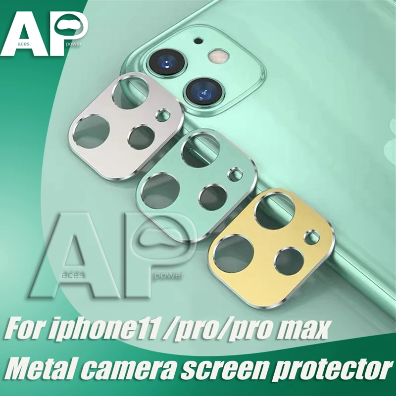 Acespower Полуночный зеленый металлический чехол для объектива iPhone задней камеры