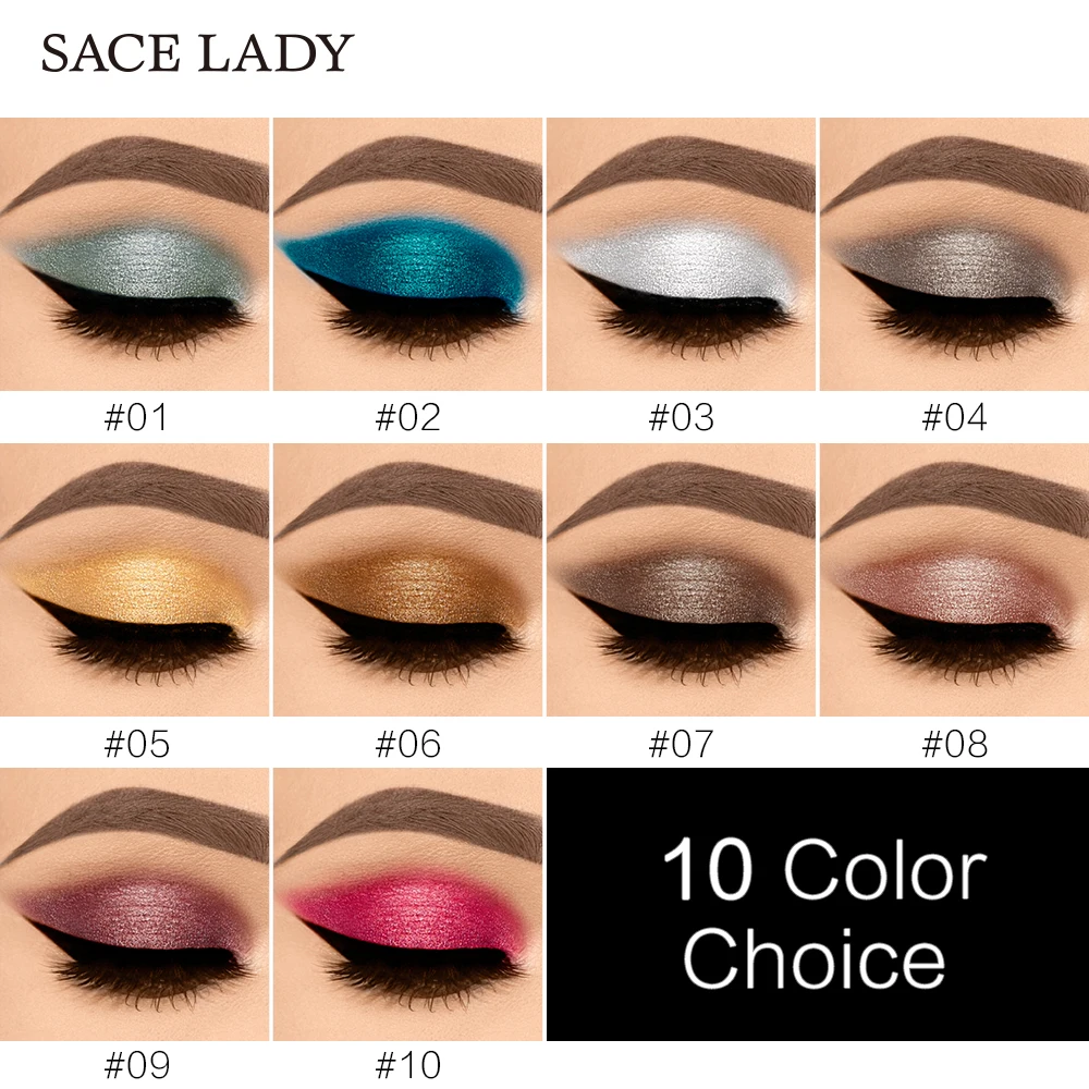SACE LADY 10 цветов/лот водостойкие блестящие жидкие тени для век макияж с эффектом