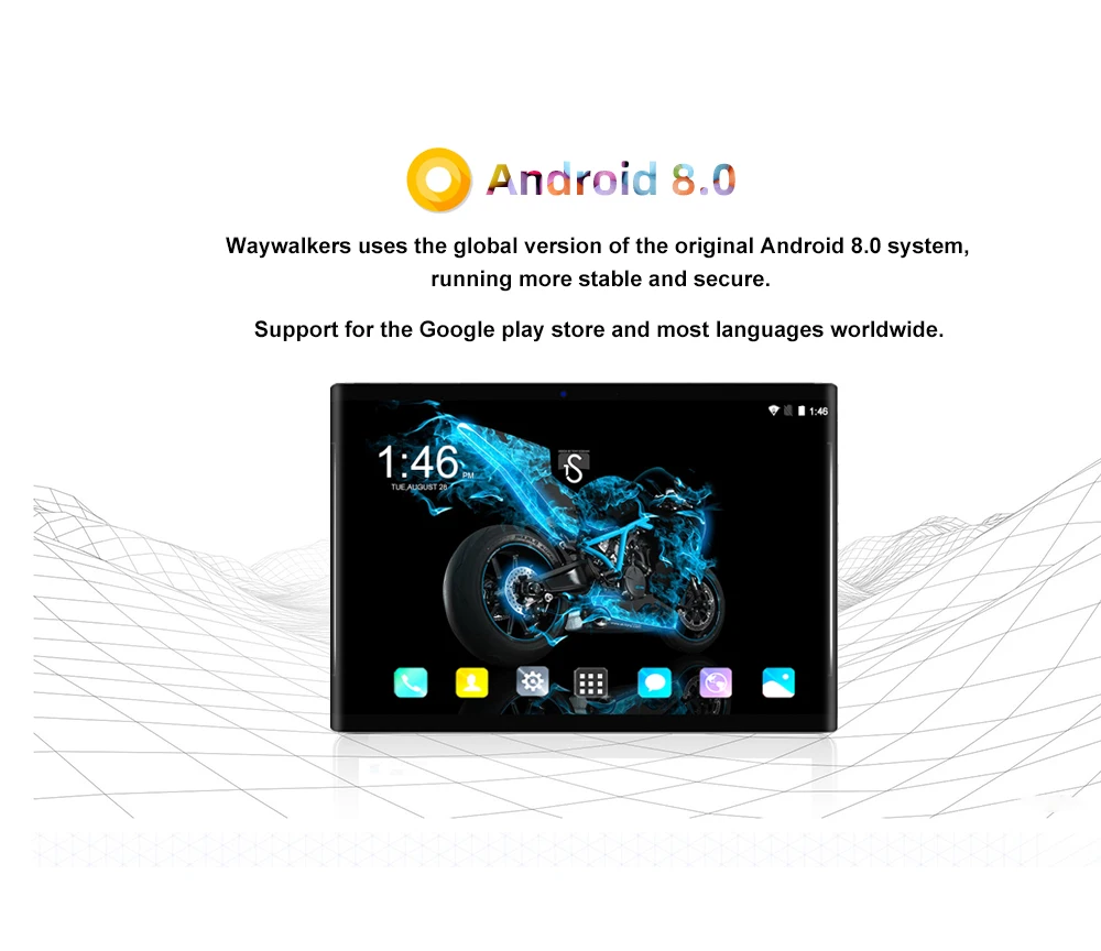 10,1 дюймовый планшетный ПК Android 8,0 Восьмиядерный 6 ГБ+ 64 ГБ 1280*800 ips изогнутый экран 8MP камера wifi Bluetooth планшеты 10+ подарок