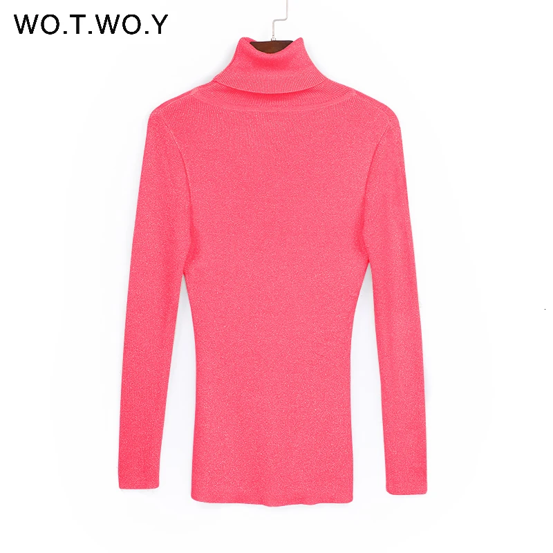 Shiny Sequins Women Turtleneck  Pullovers Sweater Long Sleeve 2017 Womens Knitted Sweaters Solid Autumn Winter Jumper New