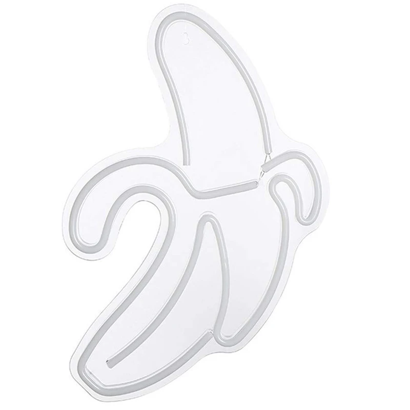 Günstig Banane Geformt Neon Zeichen LED Neon Lichter Kunst Wand Dekorative USB Lichter für Zimmer Wand Kinder Schlafzimmer Geburtstag Geschenk Partei bar Decor