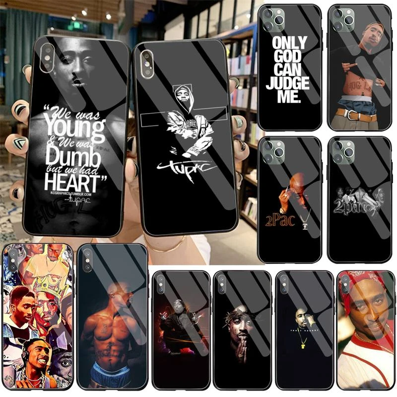 Hip hop musician 2Pac Tupac Amaru Shakur Phone Case Hull Tempered Glass For iPhone 11 Pro XR XS MAX 8 X 7 6S 6 Plus SE 2020 case best iphone cases