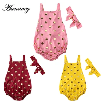 

NEW 2020 Summer Newborn Baby Girls Sleeveless Romper Tops Jumpsuit Bodysuit Headband Outfits Clothes Set