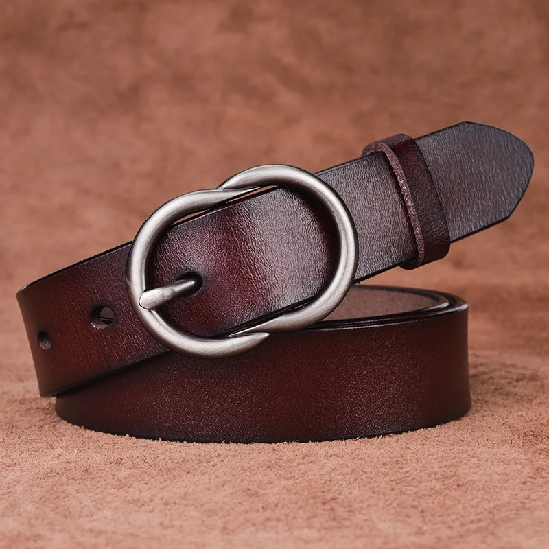 Women's Belt Lady Fashion Classic Brand Design Genuine Leather Belt Woman Luxury Oil Wax Cow Leather Belt Female western belts for women Belts