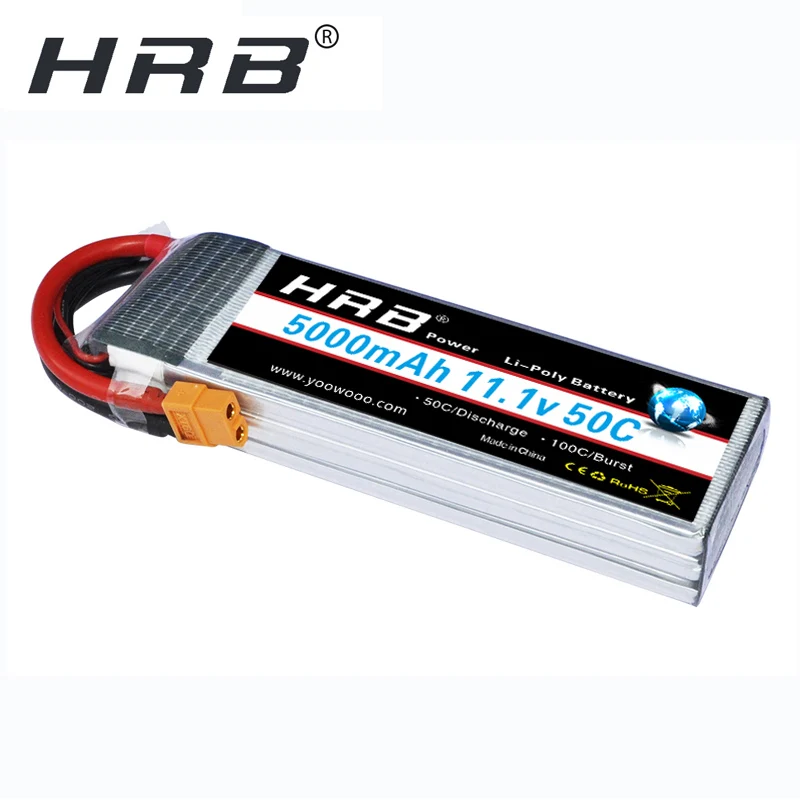 HRB RC Lipo 3s 11 1 V аккумулятор 5000mAh 50C MAX 100C XT60 T DEAN для радиоуправляемых вертолетов