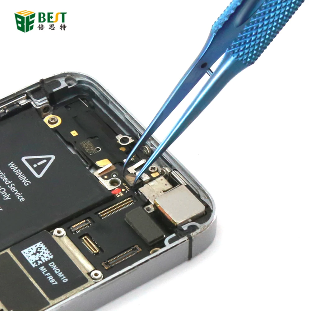 초정밀 티타늄 합금 플라이 라인 지문 핀셋 집게, 아이폰 칩 구리 와이어 수리 클립 점퍼 라인, 0.02mm