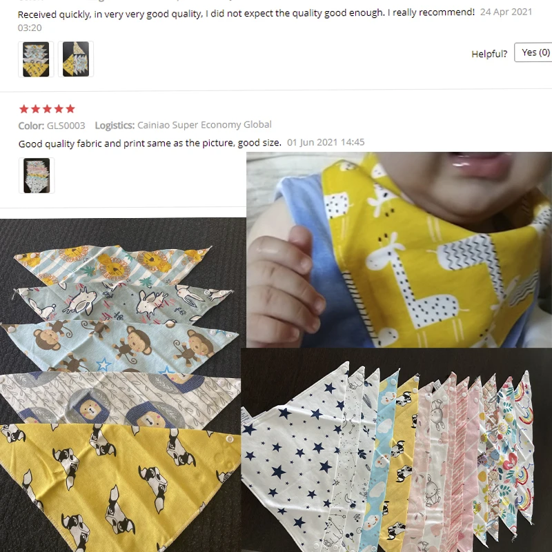 2Pcs/lot Baby Bandana Drool Bibs For Boys And Girls 100% Organic Cotton Soft Absorbent Feeding Bibs Newborn Baby Burp Cloth best baby accessories of year