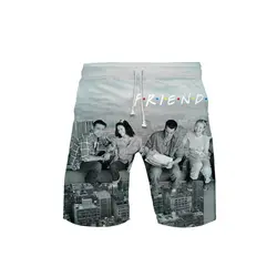 Американские sitcom друзья 3D летние крутые модные пляжные шорты плюс размер 2019 новые мужские Штаны для отдыха высокого качества