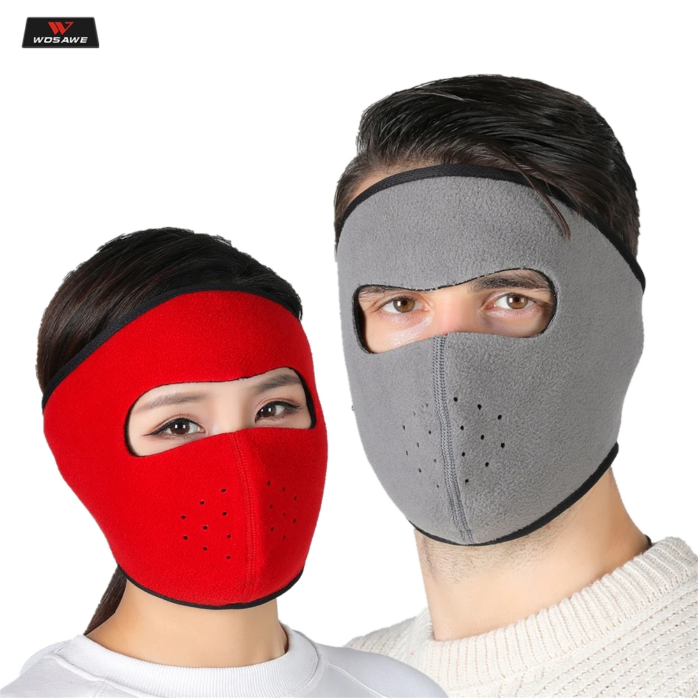 

WOSAWE Motorcycle Full Face Mask Fleece Thermal Winter Army Tactical Mask Ski Mask Cap Balaclava Hood Motorbike Helmet Keep Warm