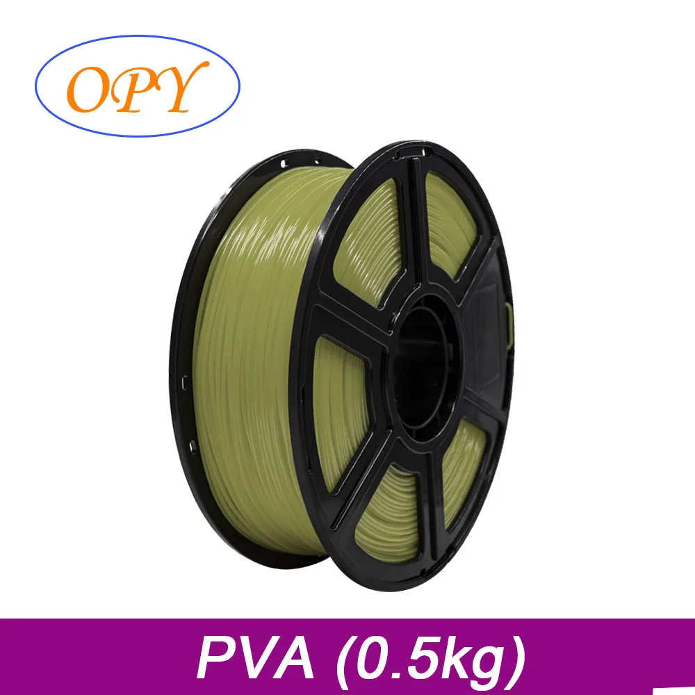 PVA Filament 3D Printer Filament PLA Water Soluble 0.5kg 1.75mm Plastic Material Nature 10M 100G Sample 3d Printing