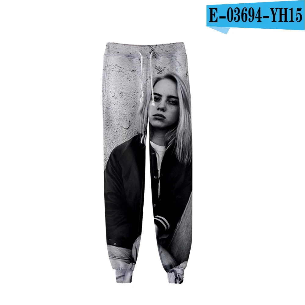 Billie EIlish 3D Брюки Женская/Мужская мода хип-хоп повседневные брюки 3D печать Billie EIlish global Новые популярные штаны - Цвет: 3D