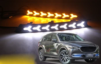 

Fast delivery Led daytime running lights+moving turn signal+blue night mode+remote control for mazda cx-5 2017-2019