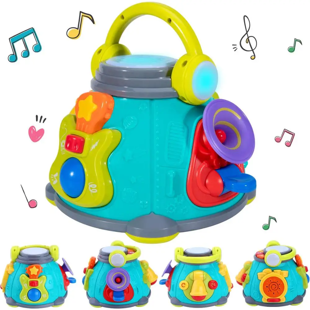  Baby Music Activity Cube Play Center Kids Musical Singing Sensory Toys Educational Rhyme Gift for 1