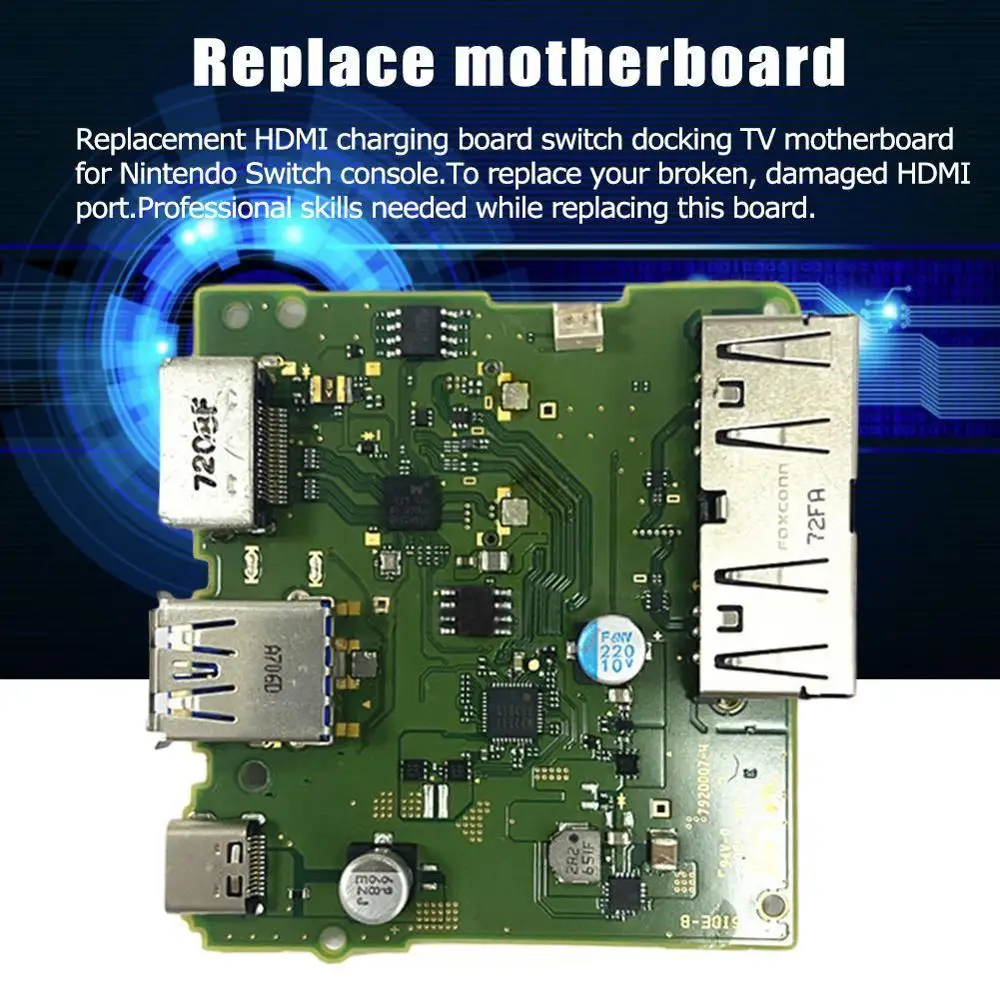 For Nintendo Switch Original Replace Motherboard Charging Board Repair Parts Charger HDMI Dock Fit Dropship