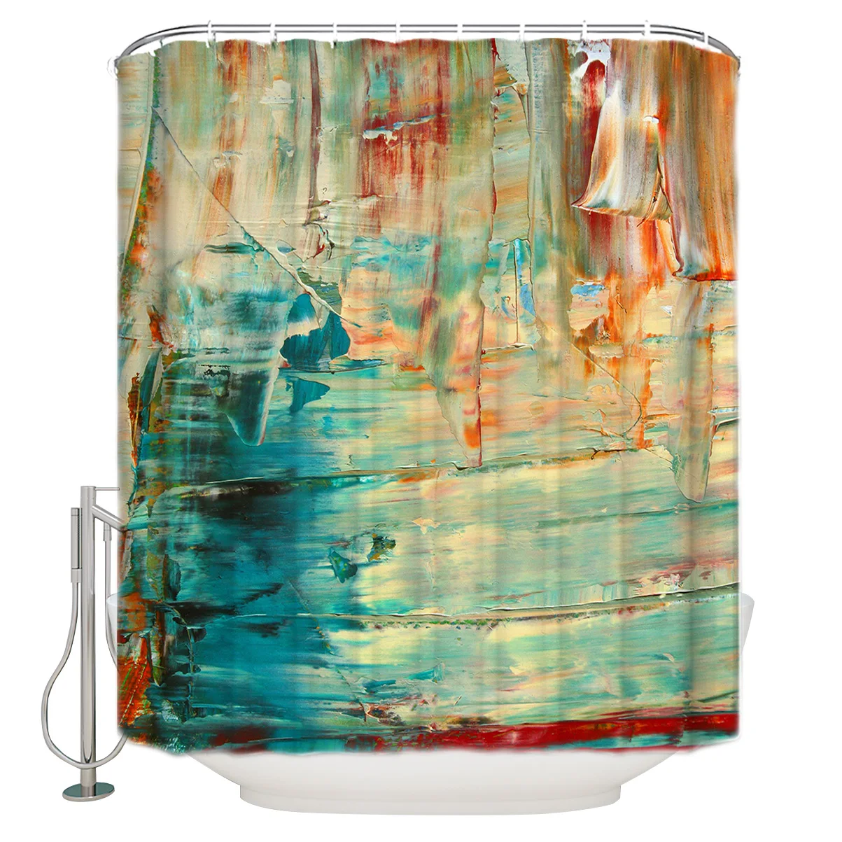 Винтажный дизайн Mordern Печатный занавес для ванной потертая текстура занавеска из