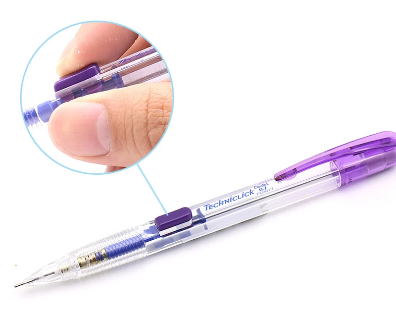 12 шт./партия Pentel PD105T механический карандаш 0,5 мм Классический боковой Пресс автоматический карандаш Япония 4 цвета Товары для офиса и школы