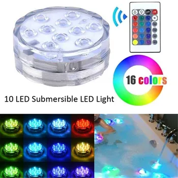 

IP68 Waterproof Battery Operated Multi Color Submersible LED Underwater Light for Fish Tank Pond Swimming Pool Party