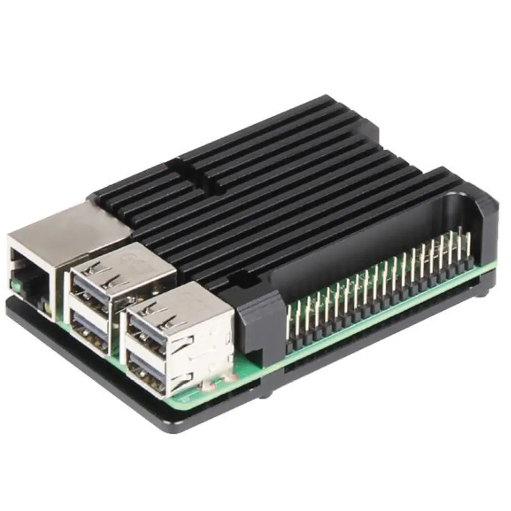 without fan Для Raspberry Pi 3 алюминиевый чехол запасные части металлический корпус черный корпус для RPI Raspberry Pi 3B - Цвет: without fan