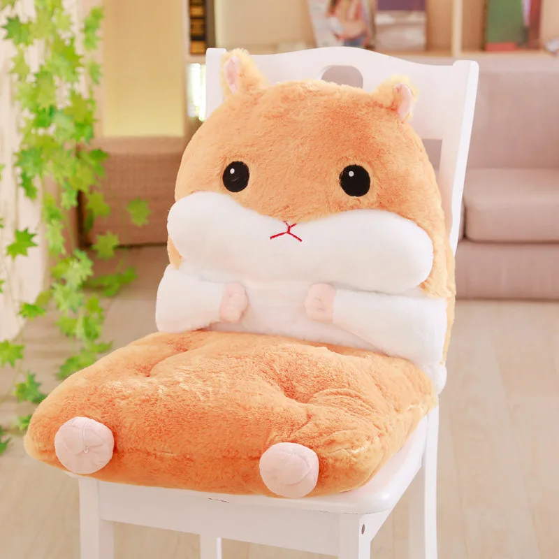 

Office Chair Cartoon One-piece Cushion Back Cushion One-piece Cushion Memory Foam Hamster Students Home Dining Table Butt Pad