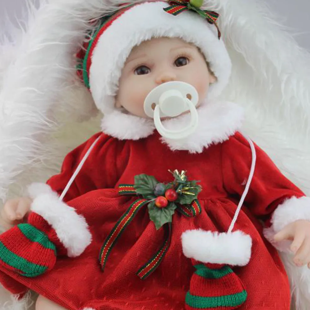 HIINST Baby Reborn красивые рождественские подарки для малышей 40 см рождественские куклы Reborn Мягкие силиконовые куклы Reborn для младенцев