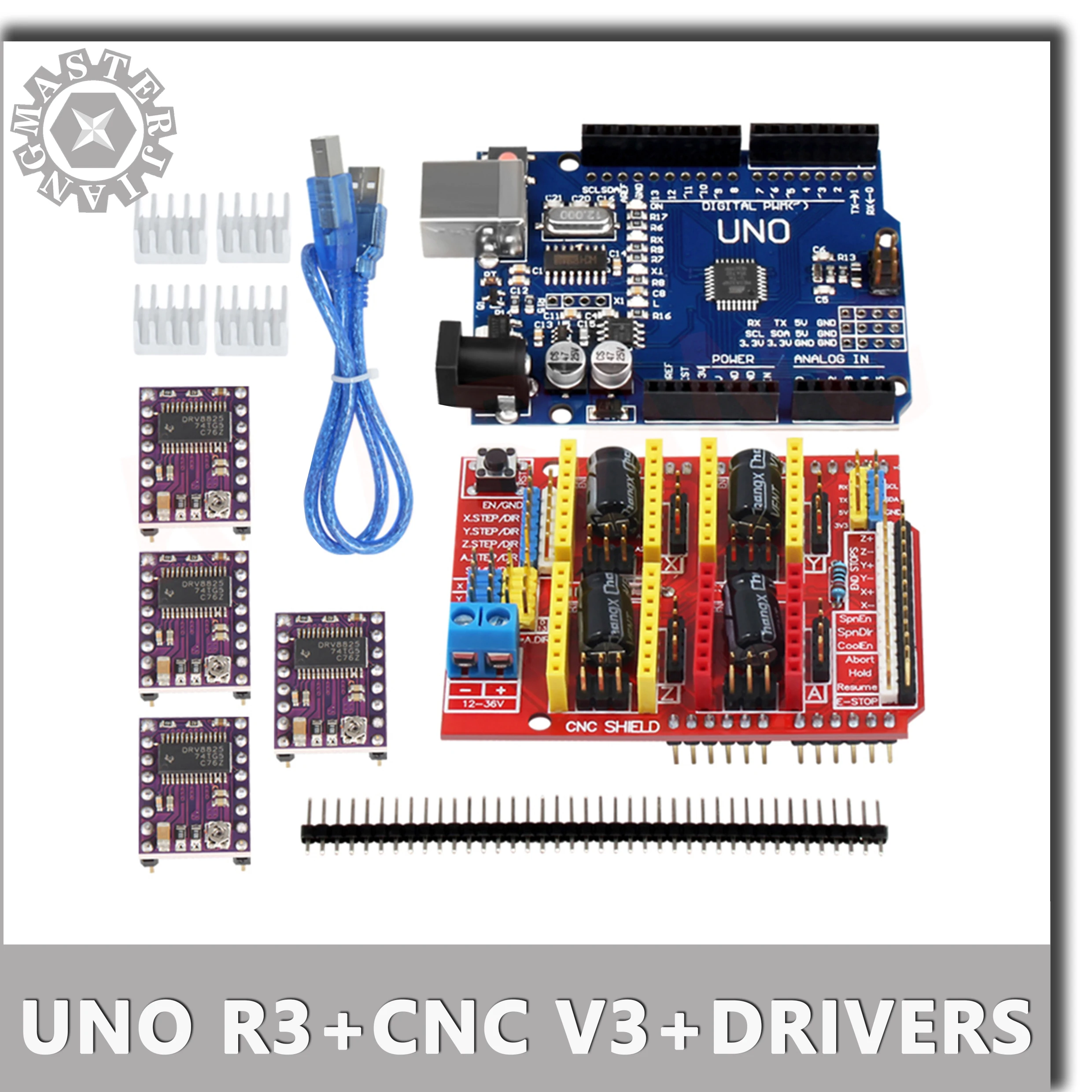 

Professional 3D Printer CNC Kit UNO R3 Board+CNC Shield v3+A4988/DRV8825 Motor Drivers 3D printer DIY motherboard laser engraver