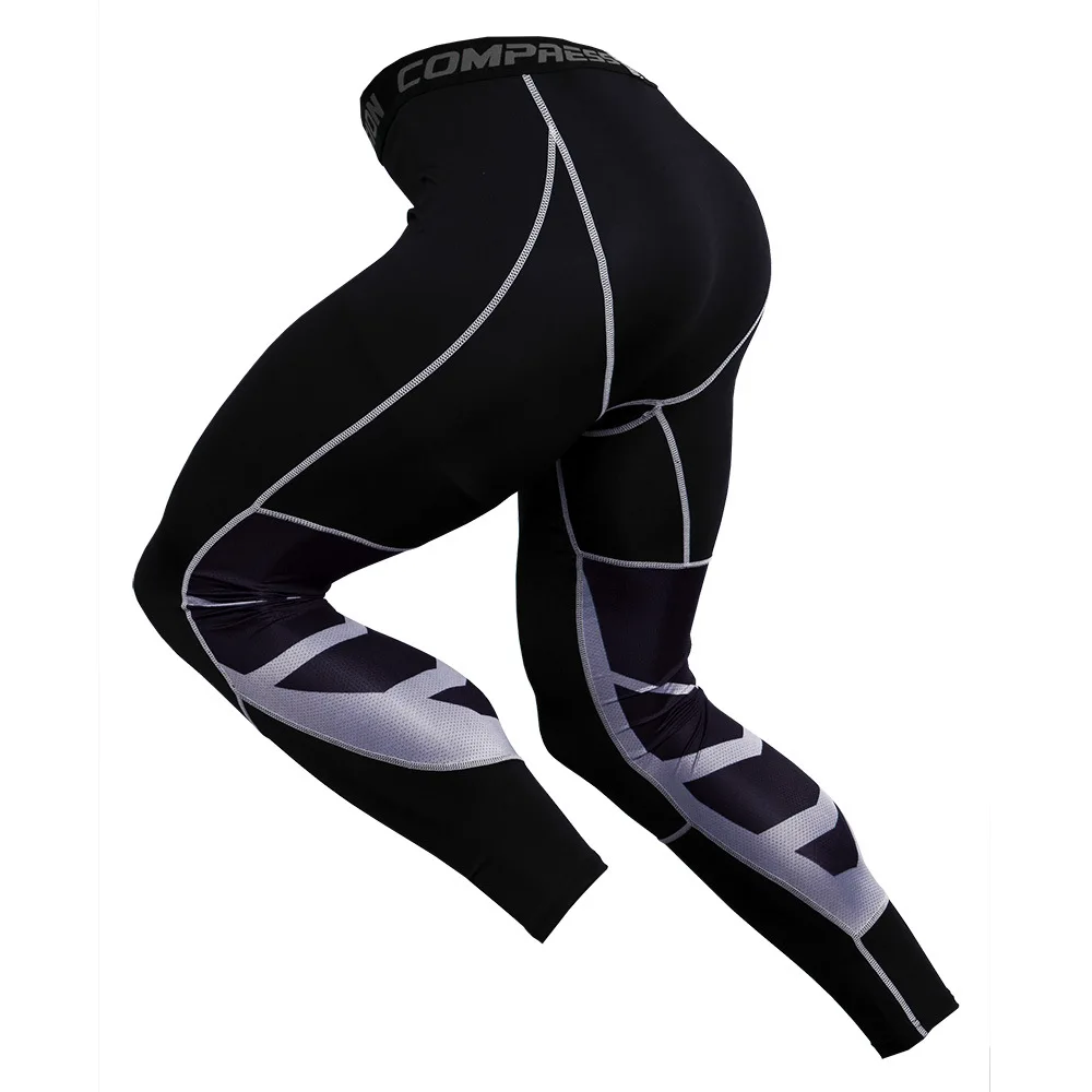 Новые обтягивающие спортивные брюки для мужчин утягивающие брюки для мужчин модные леггинсы Мужские Jogger Фитнес 3D Фитнес Брюки