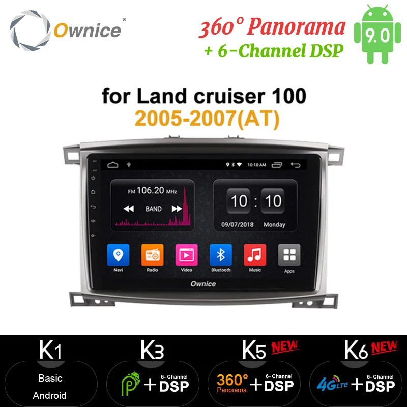 Ownice Android 9 0 4G 64G 8 ядерный автомобильный dvd плеер GPS Navi Радио LTE DSP SPDIF для Toyota Land Cruiser 100