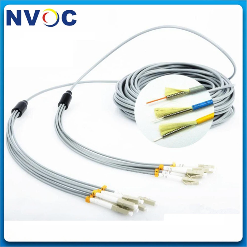 5pcs 5mtr 4core Armored Fiber Patchcords SC LC FC ST Multimode OM2 5M 4Fibers MM Optic Patch Cord Cable | Мобильные телефоны и