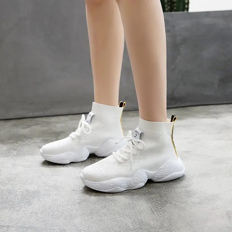 

Girls Shoe Dad wa zi xie Women's 2019 New Style Spring Network Red Shoes Children Trendy Shoes Hip Hop High Shoes