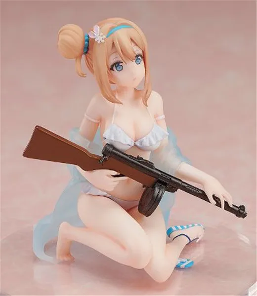 Аниме Девушки Frontline SuoMi KP 31 сидя Ver. Сексуальная девушка ПВХ фигурка