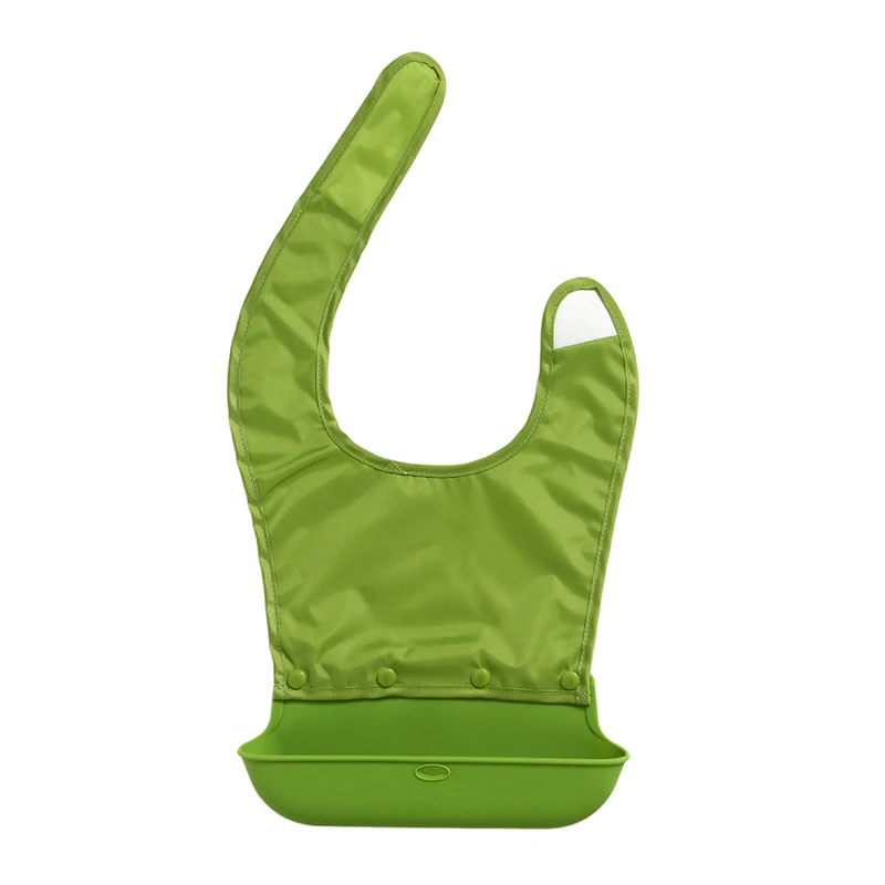 

Adult Bib Mealtime Clothing Protector with a Detachable Crumb Catcher Anti-leakage Bib for Seniors Elderly Disabled TB S
