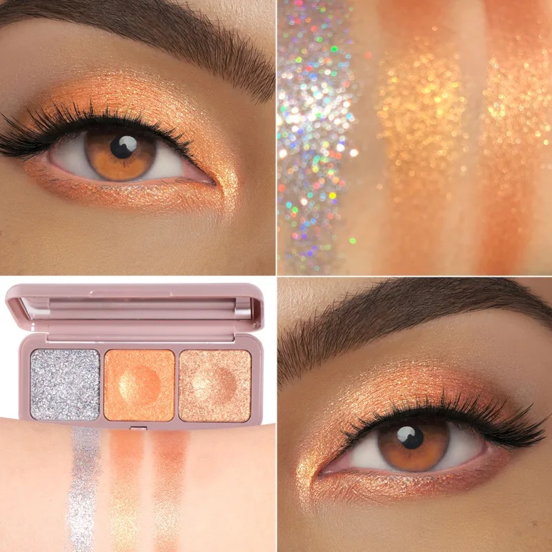 

NEW 3 color Eyeshadow Makeup Palette Eye Shadow Palette Shine Polarize Eyeshadow Sparkling Pigment Cosmetics Dropshipping