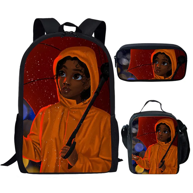 Nopersonality детские школьные сумки для детей черная девочка волшебный афро женский с принтом портфели для подростков школьный рюкзак Mochila - Цвет: Z5201CGK