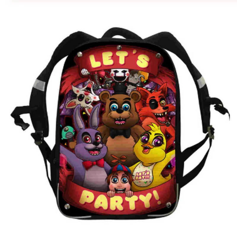 FNAF аниме рюкзаки животные Тигр щенок кошка Фредди сумки Чика Фокси мальчики