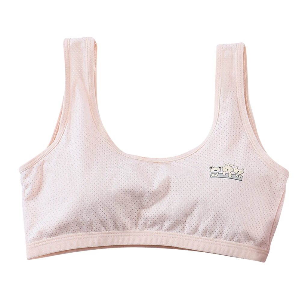 Puberty Young Girl Training Bra Teenage Underwear Wireless Thin Cup Sports Bra Girls Clothing Cotton Teenage Girls Bra