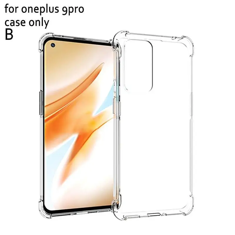 Силиконовый прозрачный бампер для OnePlus 9 1 + мягкая прозрачная задняя крышка OnePlus9