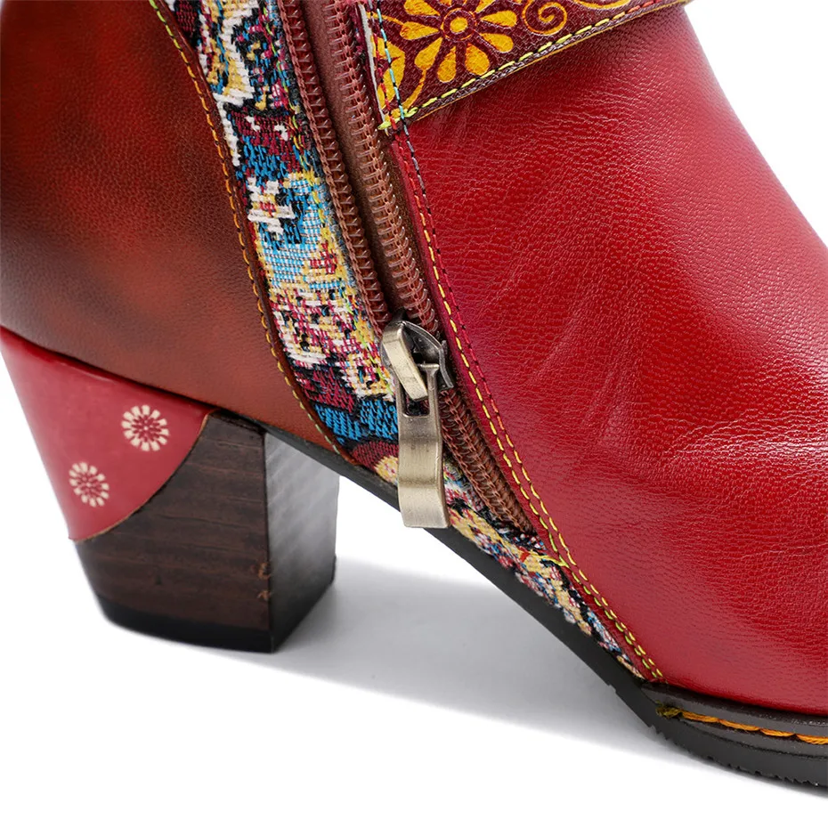 D Knight Luxury Boots Shoes Woman Retro Genuine Leather Casual Women's Knee High Boot Handmade Ethnic Female Western Cowboy Boot (3)