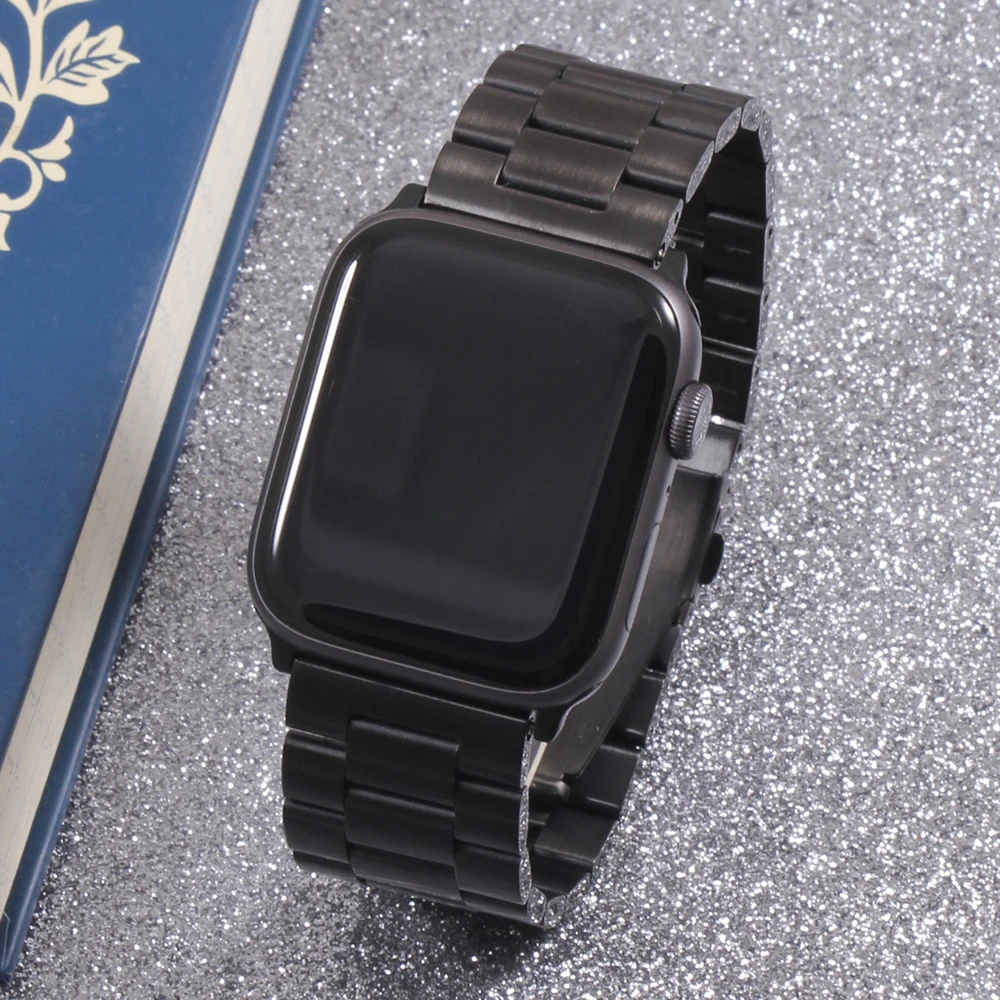 Band For Apple Watch6 5 4 3 2 1 42mm 38mm 40MM 44MM Metal Stainless Steel Watchband Bracelet Strap for iWatch Series Accessories