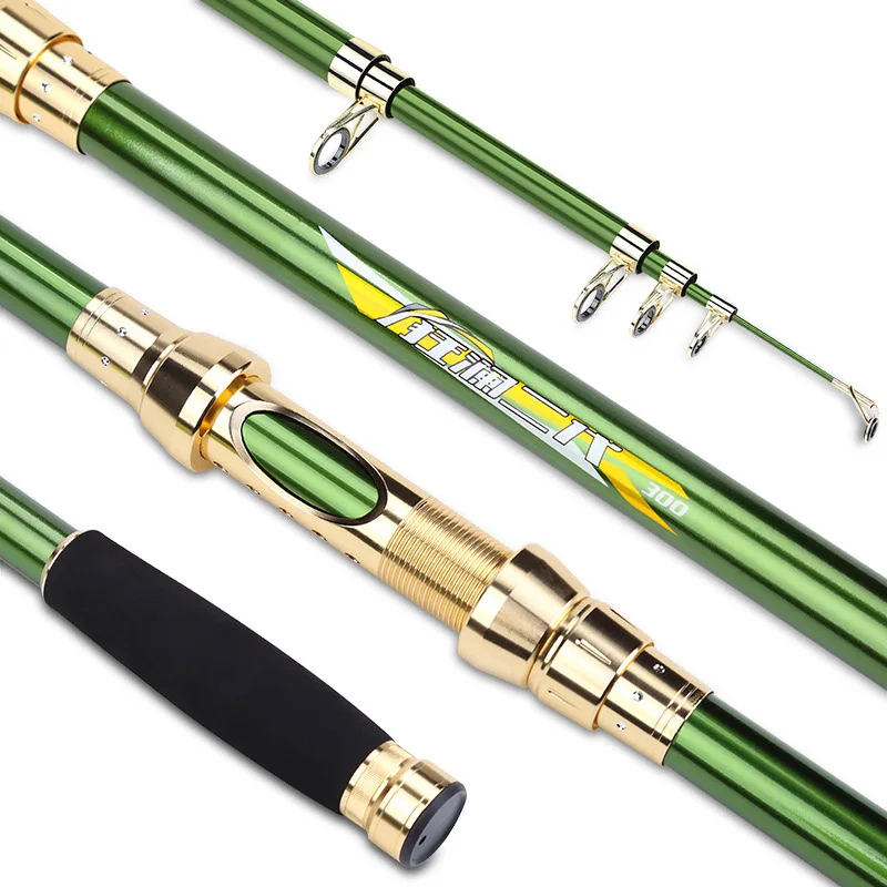 

Portable fishing rod carbon 2.4M2.7M3.0M3.6M rotating rod combo strong carbon fiber telescopic travel sea boat rock fishing tool