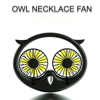 

Mini Foldable Rechargeable Hand Free Owl Neckband Hanging Cooling Fan Air Cooler