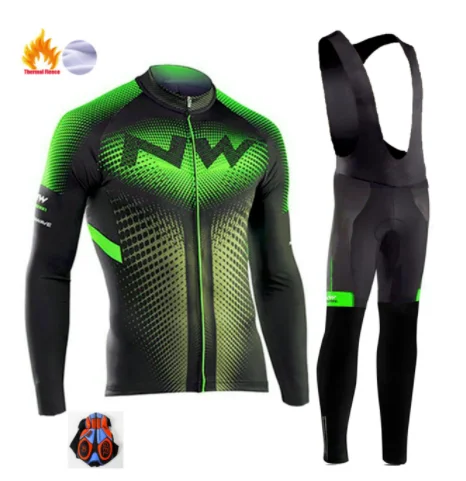Ropa ciclismo теплый зима Термальность флис велосипедная одежда Для Мужчин's Велоспорт Джерси костюм для прогулок верховой езды на велосипеде, MTB Костюмы комбинезон, комплект - Цвет: 2
