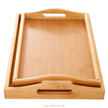 

Serving tray bamboo - Great for dinner trays, tea tray, food tray, breakfast Tray, good for parties or bed tray O29 20 Dropship