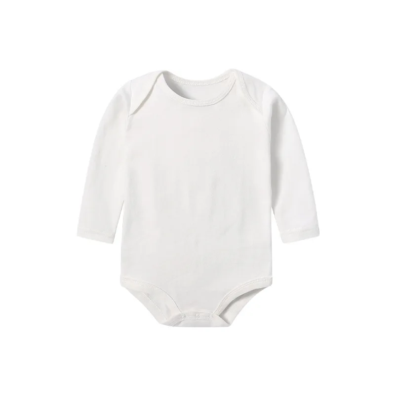 

0-2y Newborn Baby Girl Clothes long skeeve Solid Color White Underwear Soft Breathable Romper One-piece Outfit Sunsuit Dress