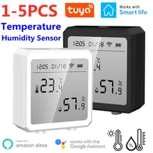 Tuya WIFI Temperature and Humidity Sensor Controller Meter Indoor Hygrometer Thermometer LCD Display for Alexa Google Smart Home
