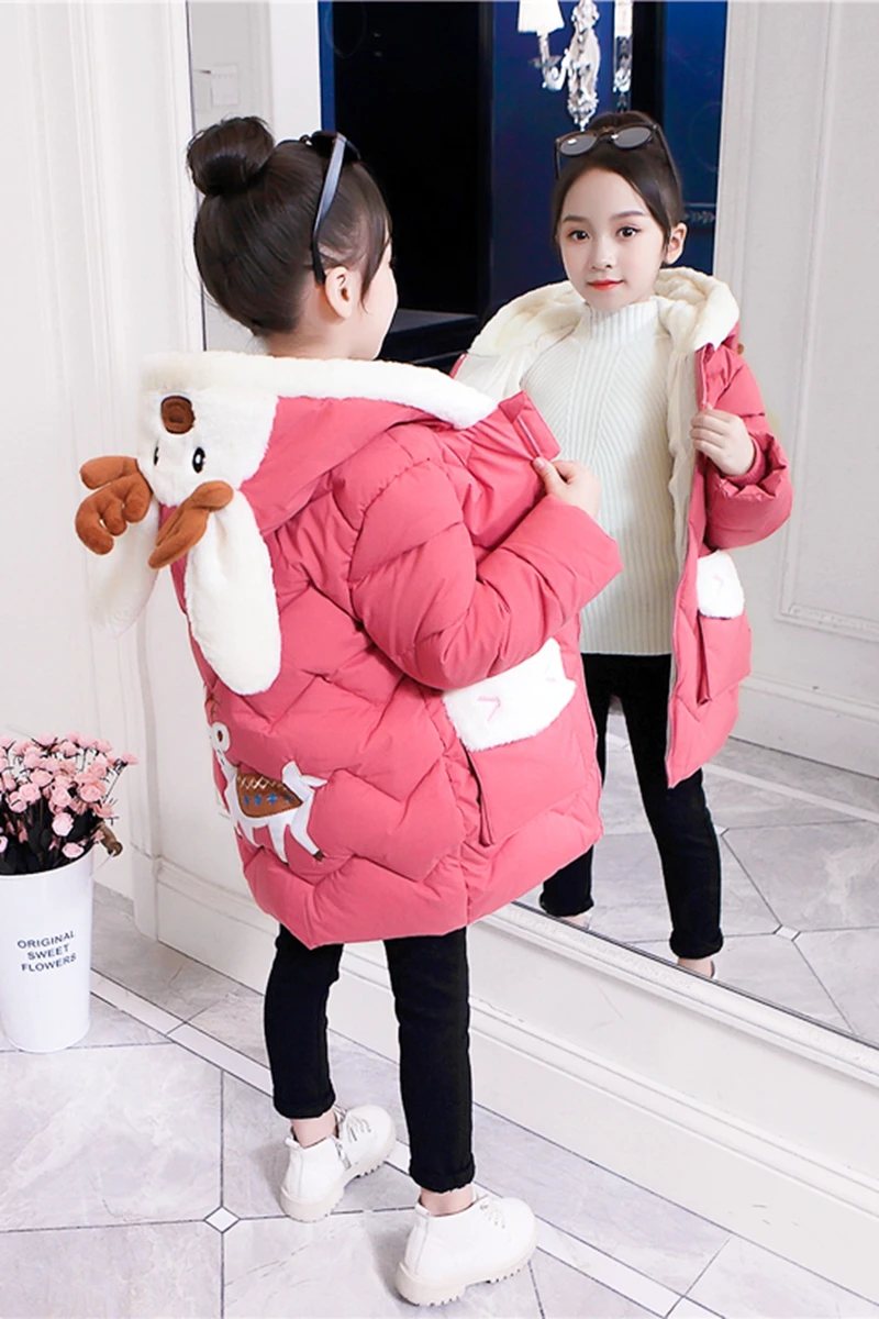 Children Cotton Coat Winter Thick Clothing Christmas Fawn Girls