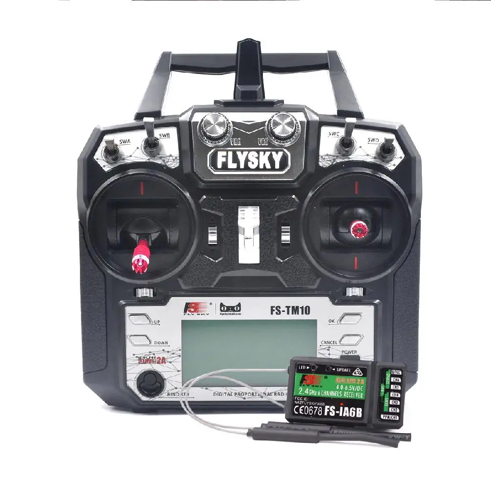 

LeadingStar Flysky FS-TM10 2.4G 10CH AFHDS RC Transmitter Black with FS IA10B /IA6B Receiver