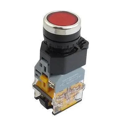 

Red Momentary AC 220V LED Illuminated NO/NC Push Button Switch 380VAC 10 A