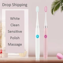 Электрическая зубная щетка с 3 щеточными головками на батарейках гигиена полости рта не перезаряжаемые Водонепроницаемая зубная щетка для взрослых