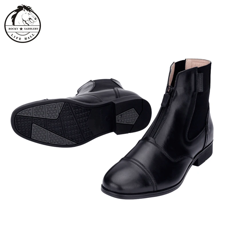 riding boots First layer of leather YKK zipper Non-slip comfortable Unisex 35-45 riding shoes Knight equipment