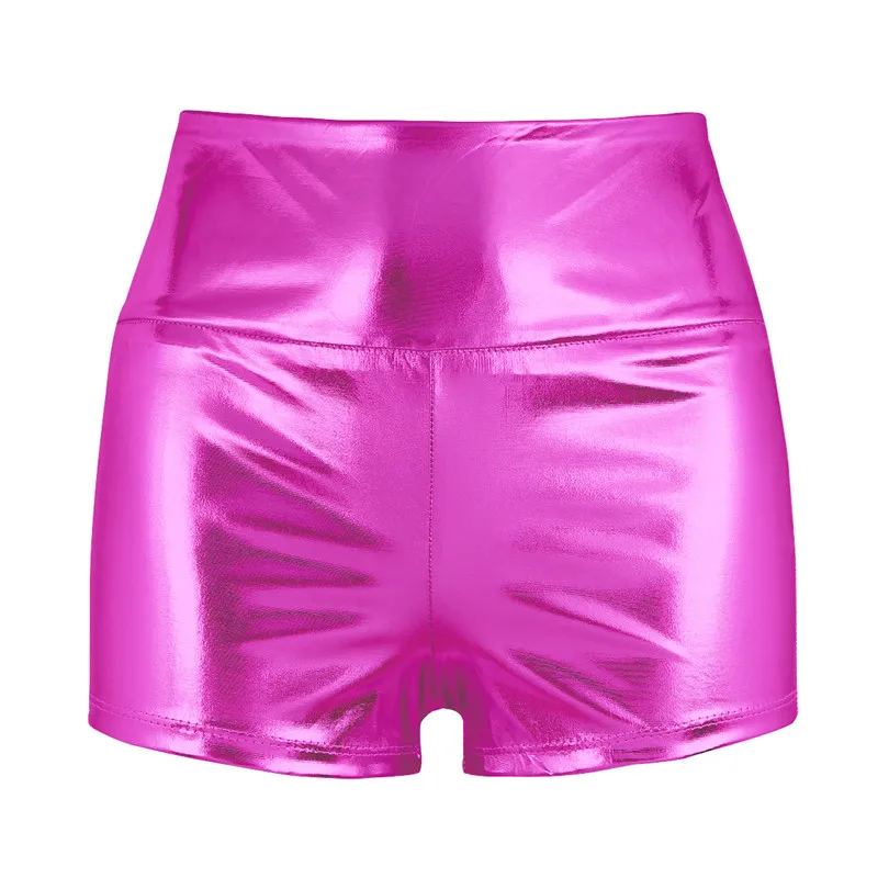 Girls Shiny Dance Shorts High waisted Gymnastic Ballet Shorts Skinny